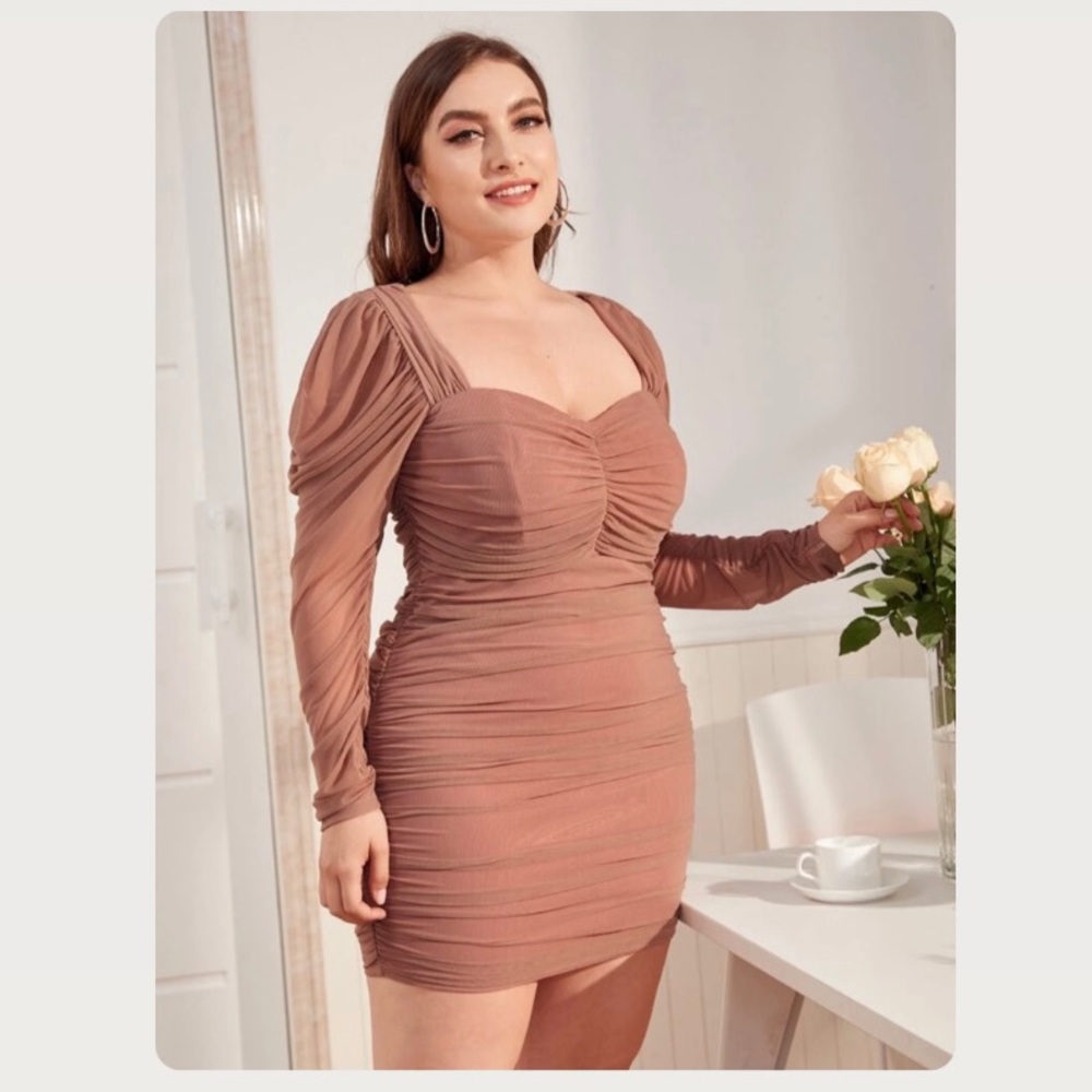 Rouched Bodycon Dress